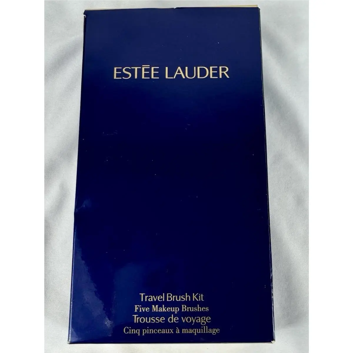 Vintage Estee Lauder 5 Piece Makeup Travel Brush Kit with Case