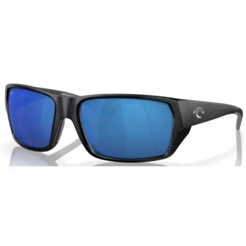 Costa Del Mar 06S9113 911308 Tailfin Sunglasses Matte Black Blue Mirror 580P 57m - Frame: Black, Lens: Blue