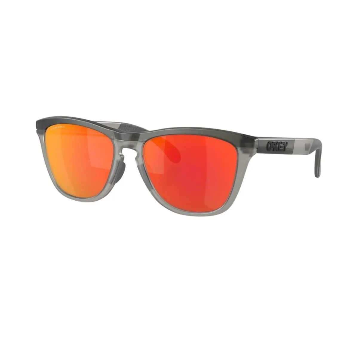 OO9284-0155 Frogskins Sunglasses Matte Crystal Grey Prizm Ruby Lenses by Oakley