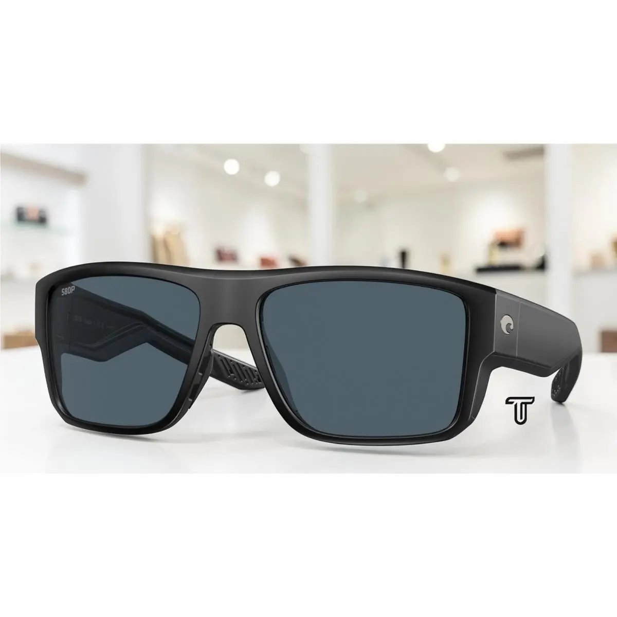 Costa 6S9116 911606 Taxman Matte Black Gray Polarized 59 mm Men`s Sunglasses - Frame: Matte Black, Lens: Gray