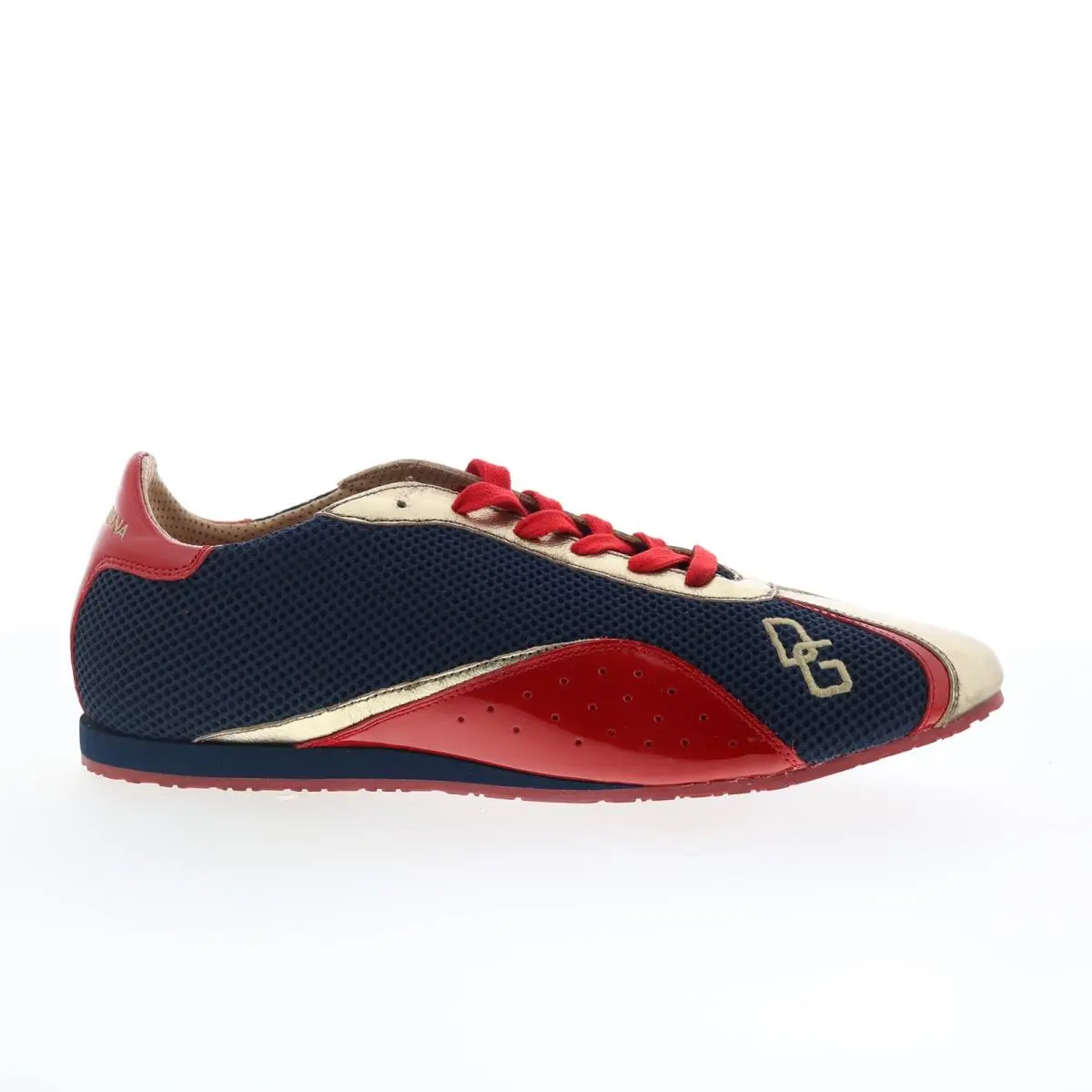 Dolce Dolce & Gabbana Argento Gabbana Argento CA00088 Mens Blue Leather Lifestyle Sneakers Shoes 11