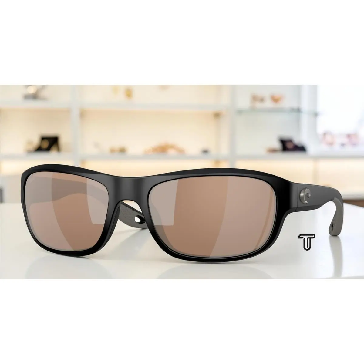 Costa 6S9119 03 Clipperton Black Copper Silver Polarized 58mm Unisex Sunglasses