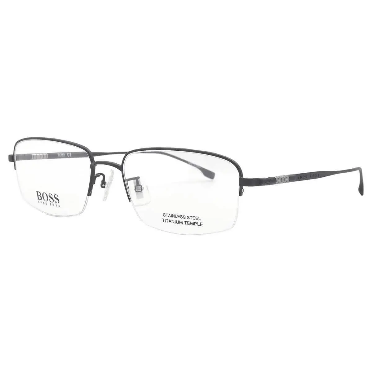 Hugo Boss Demo Rectangular Men`s Eyeglasses Boss 1298/F 0003 56 Boss 1298/F 0003