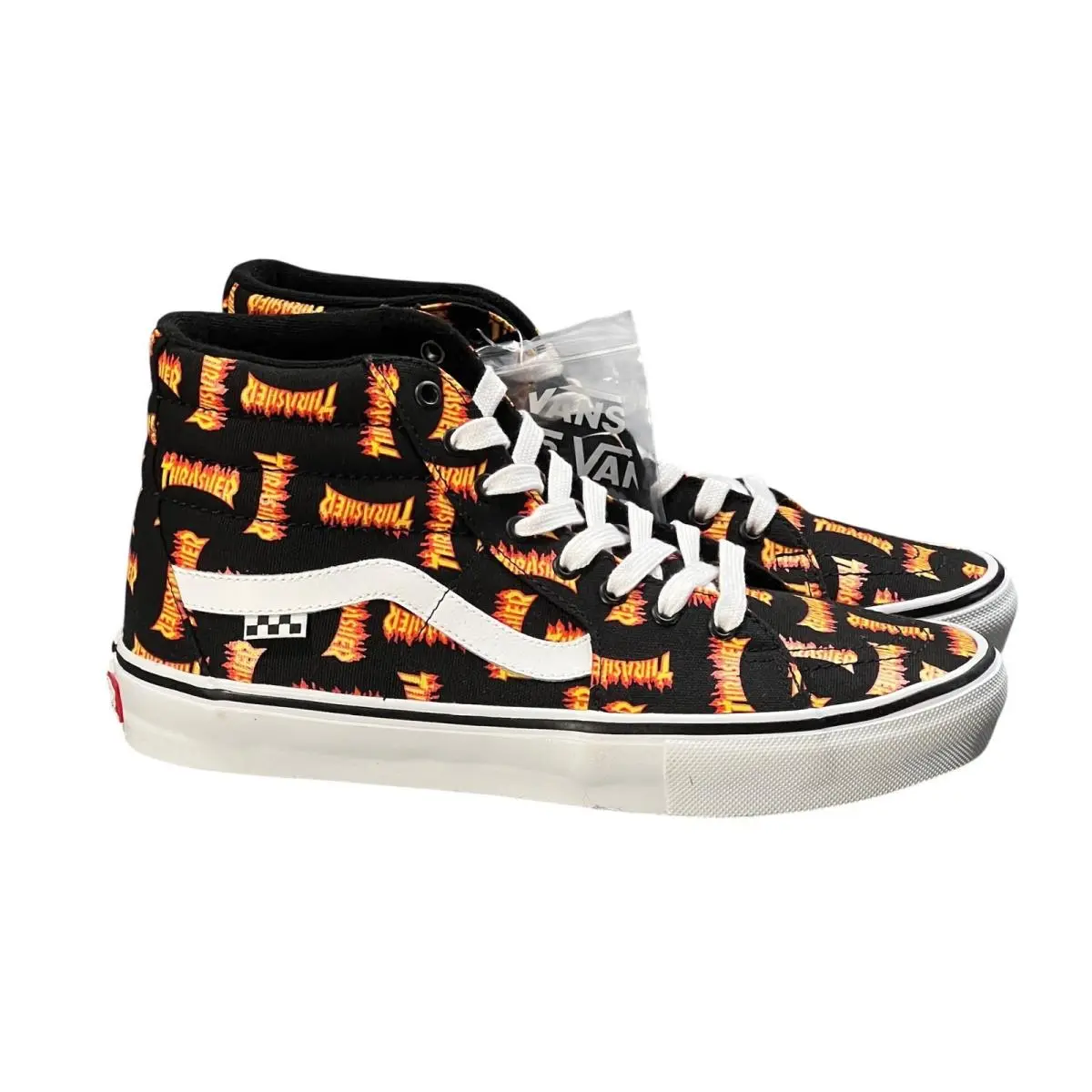 Vans Skate Sk8-Hi Thrasher Mens 11 / 12.5 Wmns Black Multi Flame VN0A5FCCBML