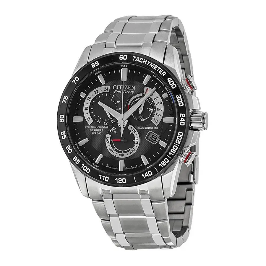 Citizen Men`s Perpetual 42mm Quartz Chronograph Watch AT4008-51E