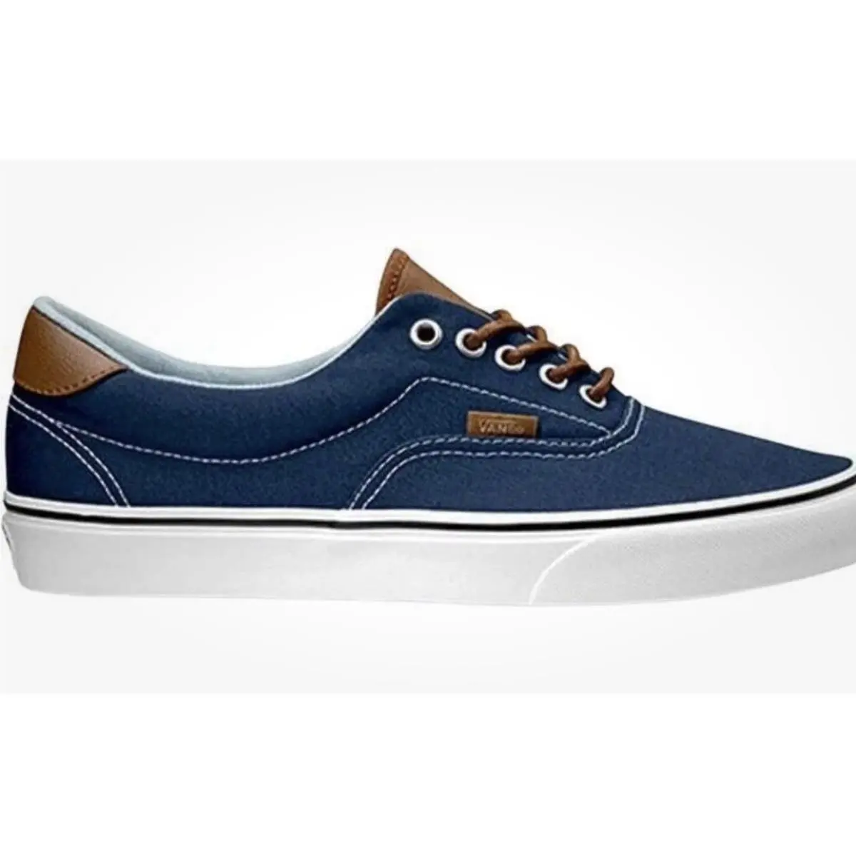 Vans Era 59 Sneakers Dress Blues/acid Denim Colorway Brown Heel Details Sz 8