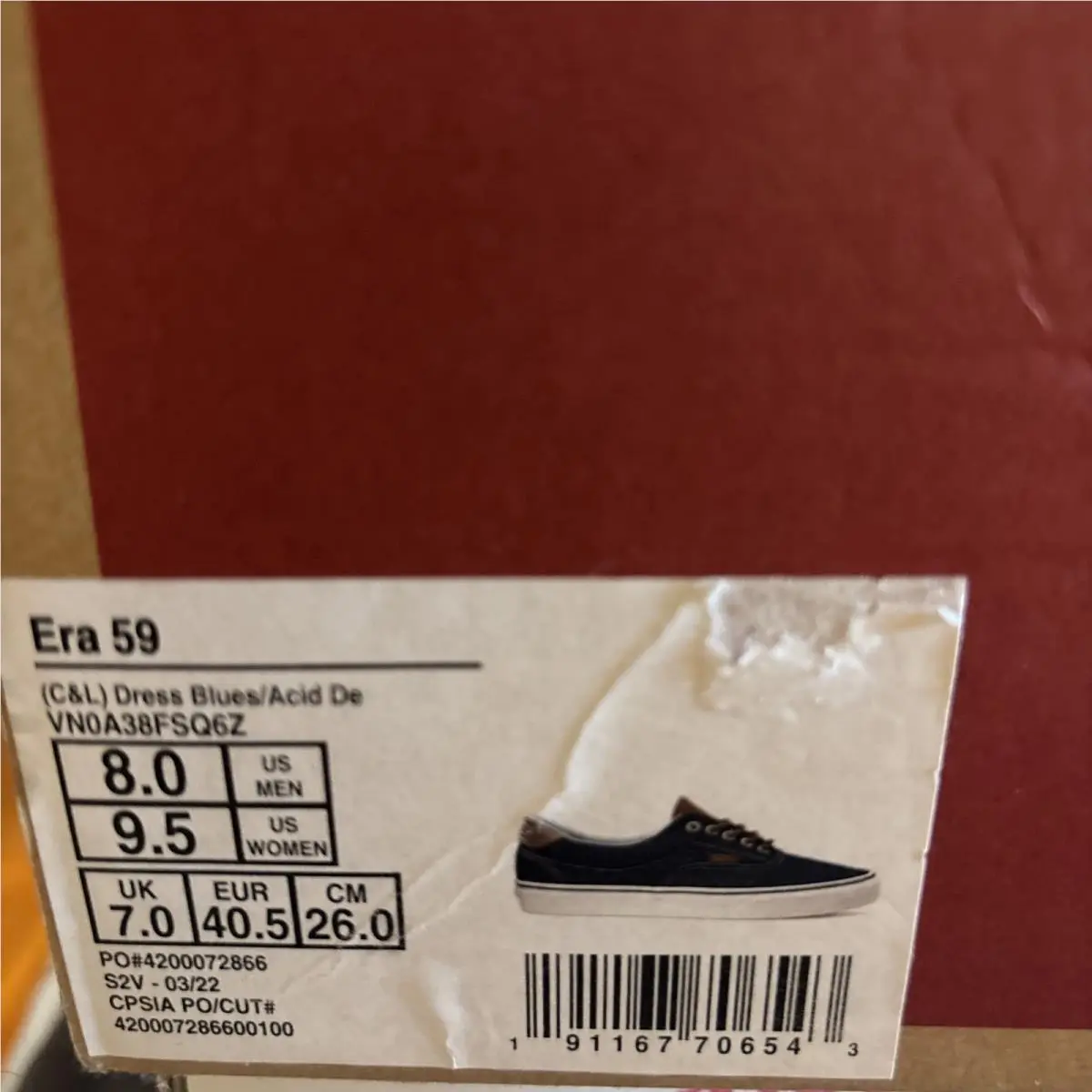 Vans shoes - VANS Era - Era - VN0A38FSQ6Z - Blue 2