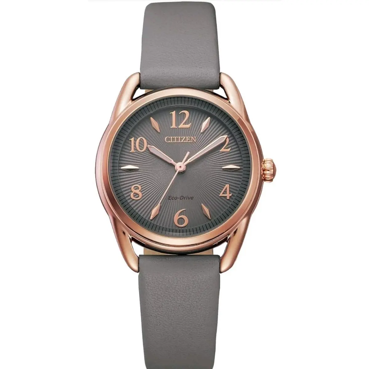Citizen Women`s Eco-drive Dress Classic Watch Rose-tone SS Grey/grey FE1218-05H
