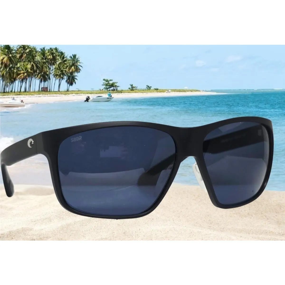 Costa Del Mar Matte Black/gray Trades Polarized 580P Sunglasses
