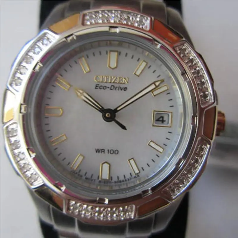 Eco-drive Aviara Lady`s Watch Quartz Diamond All S/s Two Tone EW1374-51D by Citizen