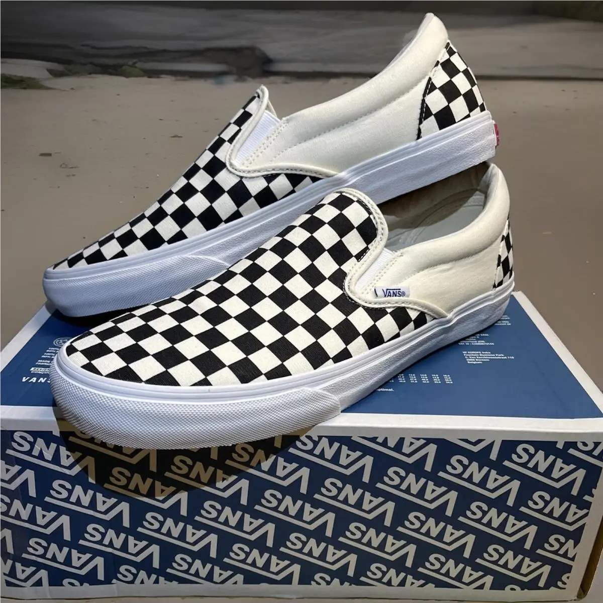 Vans Classic Slip-on V Canvas Checkerboard Skate Premium Build Mens SZ 13