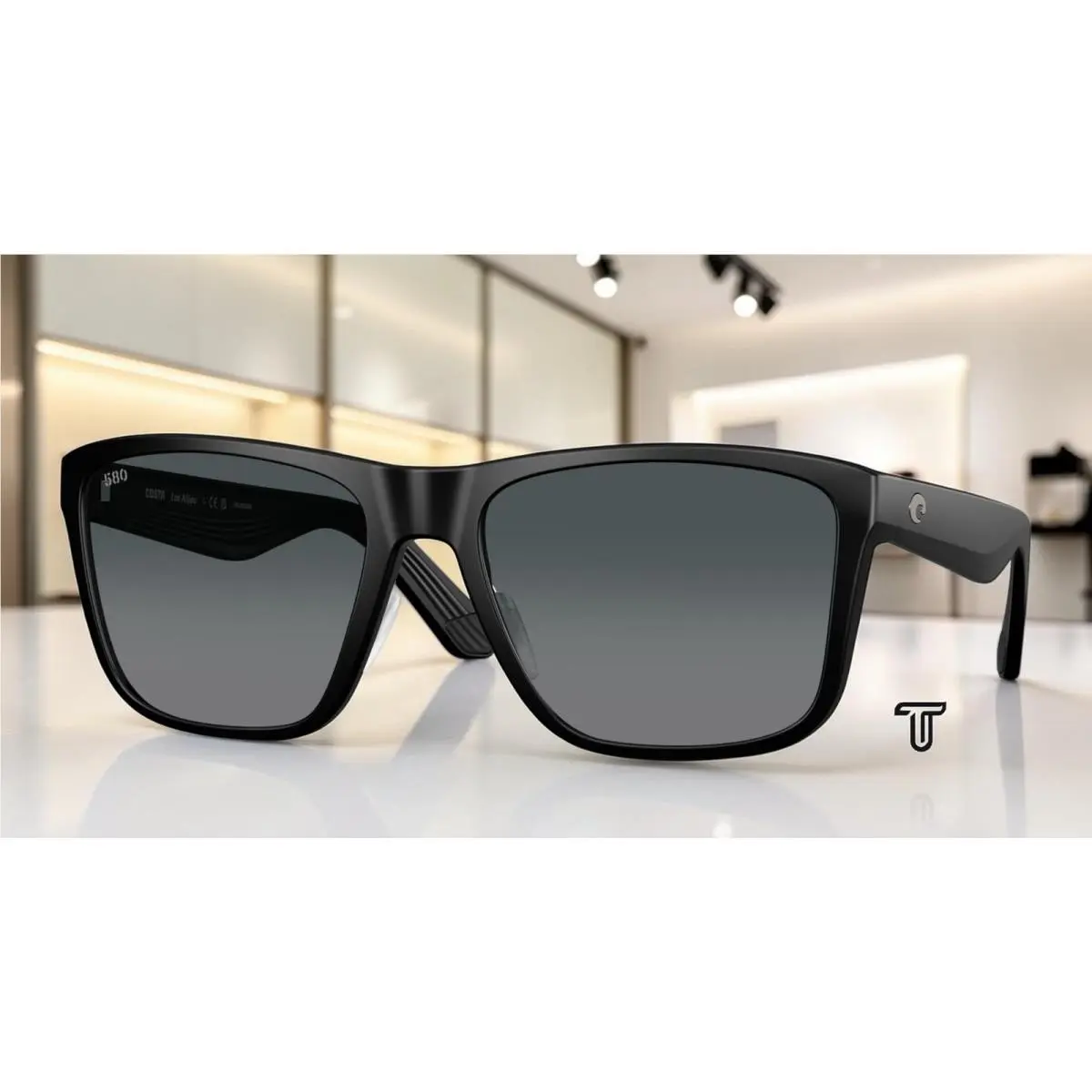 Costa 6S9126 03 Los Alijos Black Gray Gradient Polarized 59 mm Men`s Sunglasses