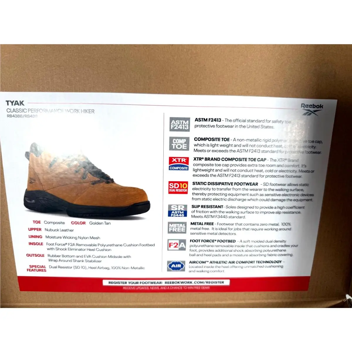 Reebok shoes - Reebok TYAK RB4388 - TYAK - Golden Tan / Brown 8