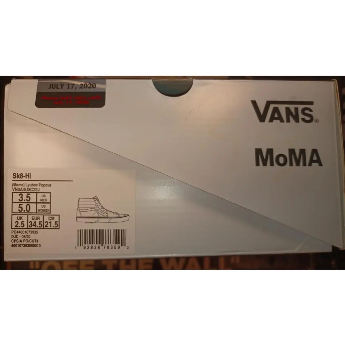 Vans shoes - Sk8-Hi Lyubov Popova - Lyubov Popova - VN0A4U3C22J - Multi-Color (UPC: 192826783677) 3