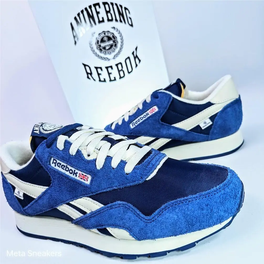 Reebok US 11 Men`s Navy Blue White Retro Annie Bing Classics 100200480