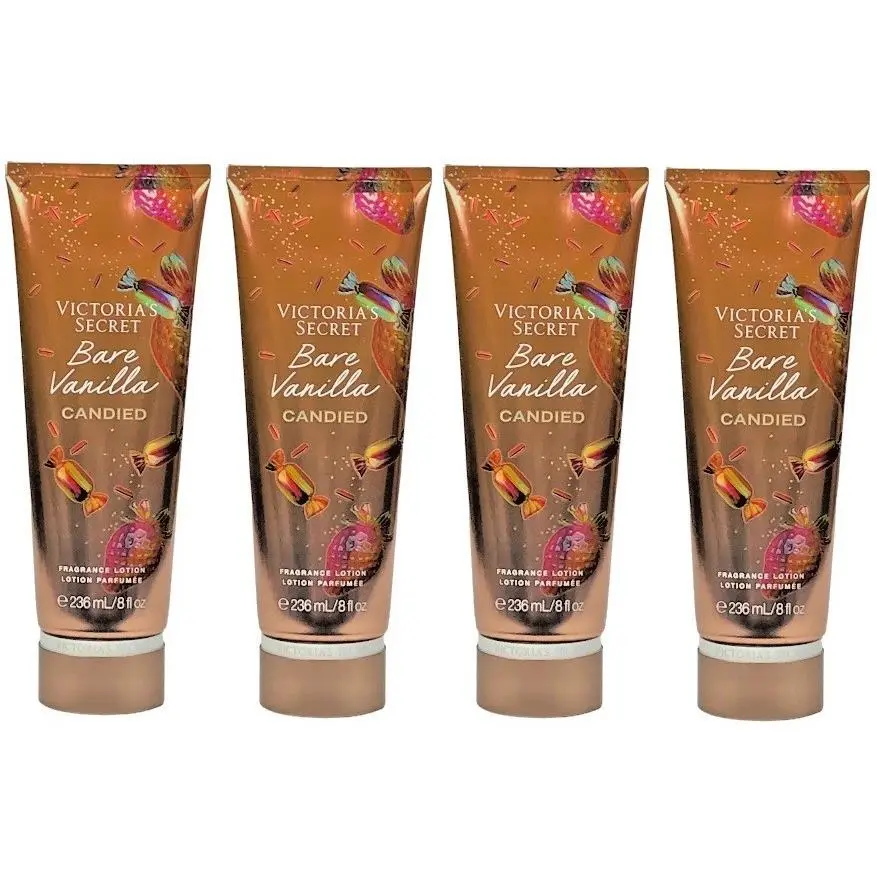 4x Victoria’s Secret Bare Vanilla Candied Fragrance Body Lotion Cream 8 oz