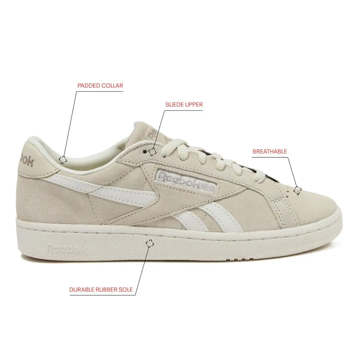 Reebok shoes - 117971 - 117971 - Vintage Chalk/Chalk/Sand (UPC: 197323328437) 0