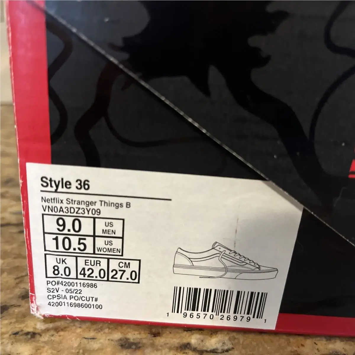 Vans shoes - VANS Style 36 - Style - VN0A3DZ3Y09 - Black, Manufacturer: Black/Red 1