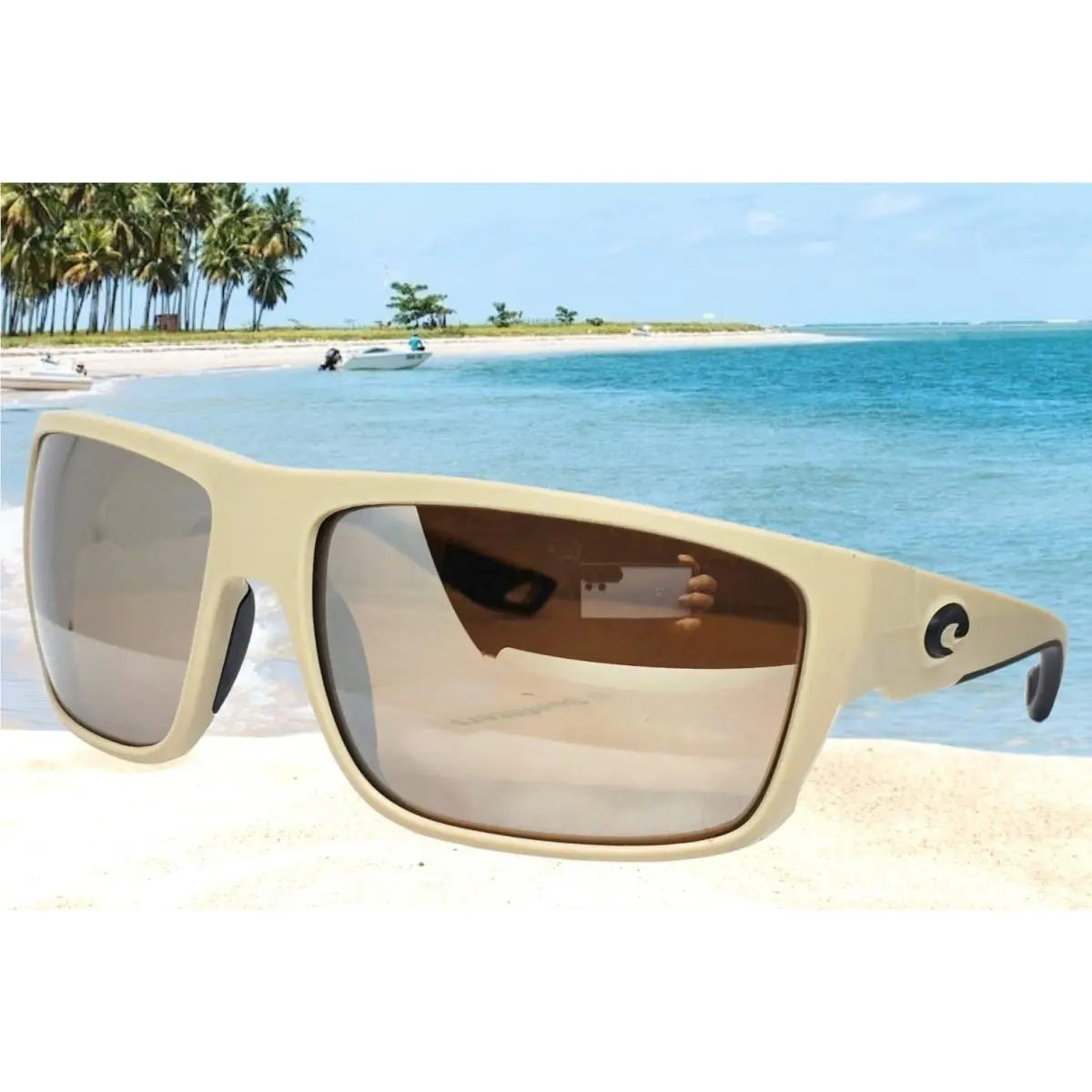 Costa Del Mar Sand/copper Silver Mirror Fly Line Polarized 580G Sunglasses