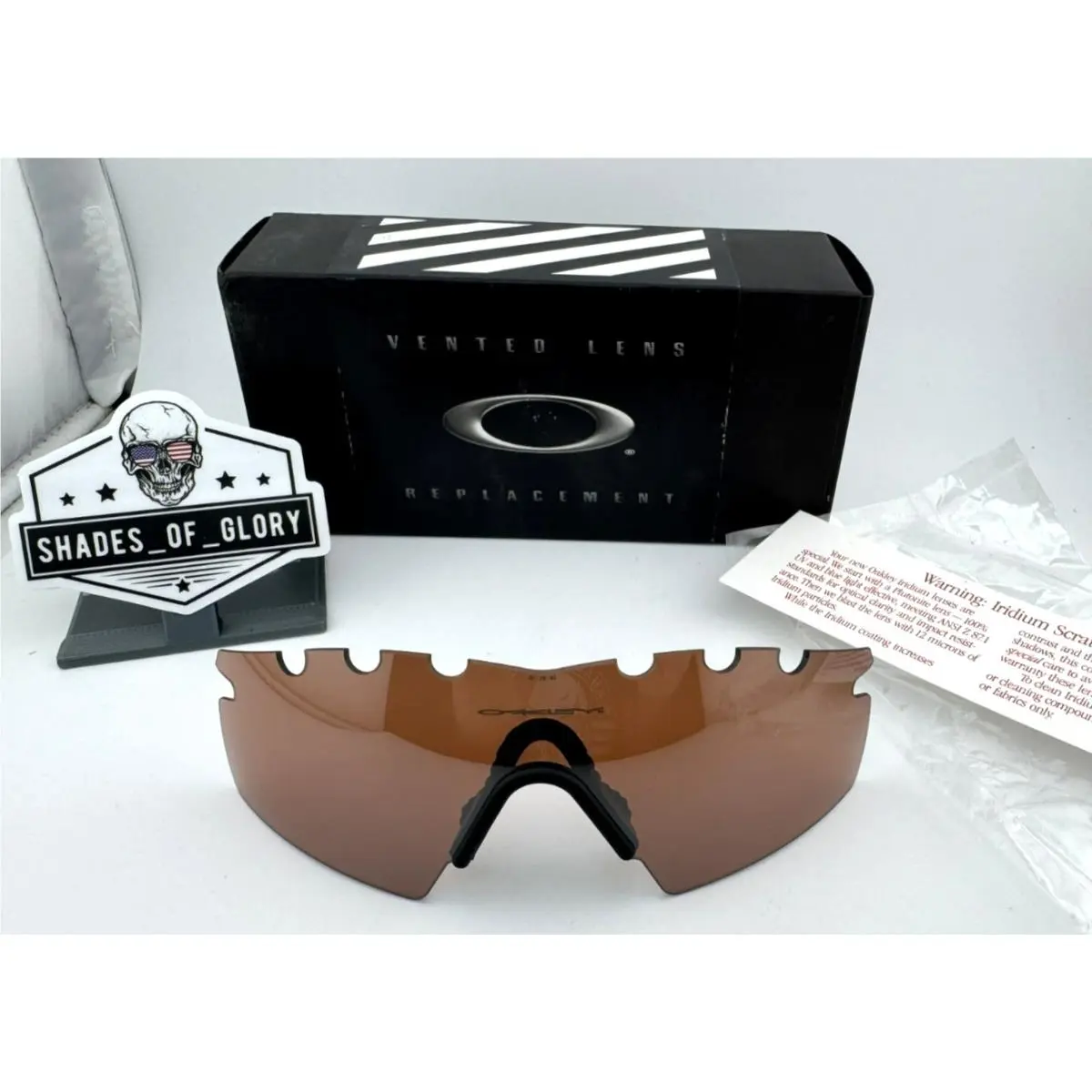 M Frame Strike Vented VR28 Black Iridium Lens Nose Pad Sunglass by Oakley