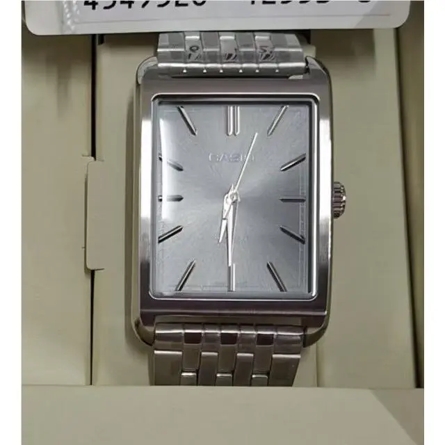 Casio MTP-B215D-8A Gary Dial Analog Stainless Steel Band Men Watch MTPB215D
