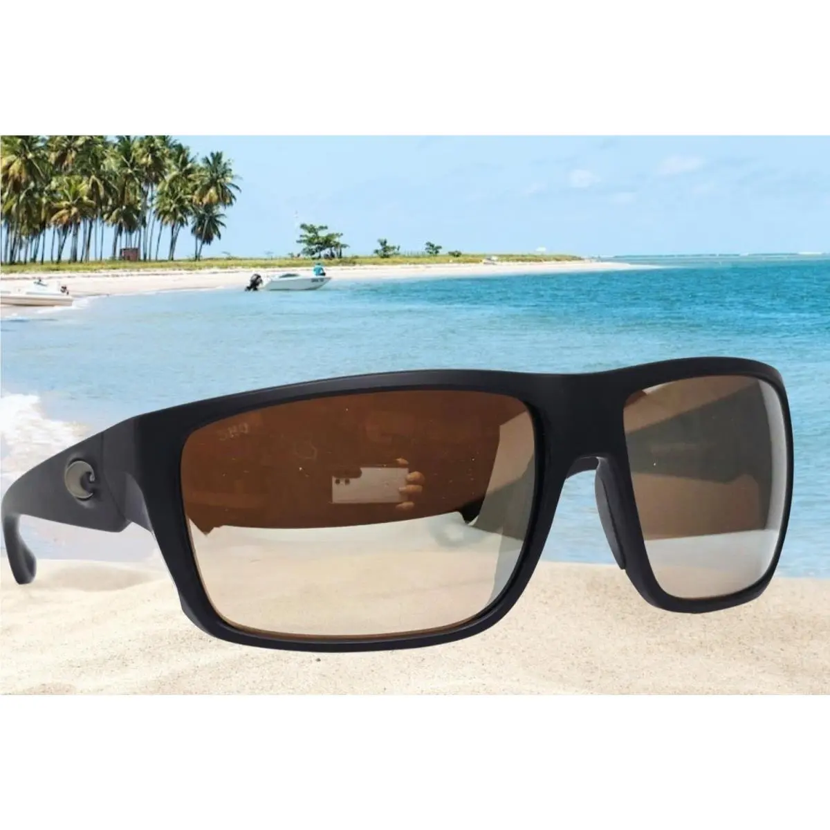 Costa Del Mar Black/copper Silver Mirror Fly Line Polarized 580G Sunglasses
