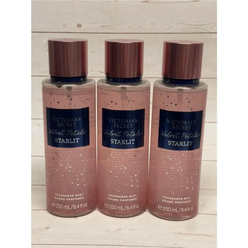 Victoria`s Secret Velvet Petals Starlit Fragrance Mist 8.4oz x3