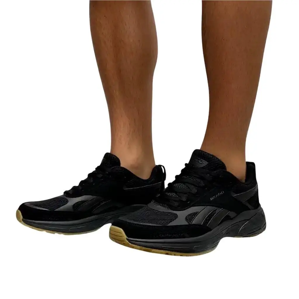 Reebok Royal Turbo Impulse Mens Sneakers Black Gum Sole Low Top Trainers