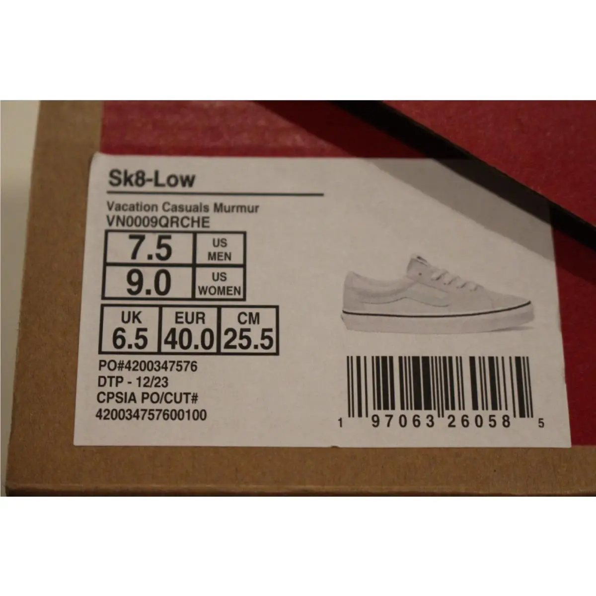 Vans shoes - VANS Sk8-Low - White 9