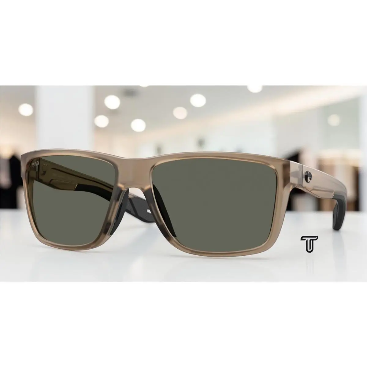 Costa 6S9120 13 Broadbill Ii Brown Smoke Gray Polarized 58 mm Men`s Sunglasses - Frame: Matte Brown Smoke, Lens: Gray