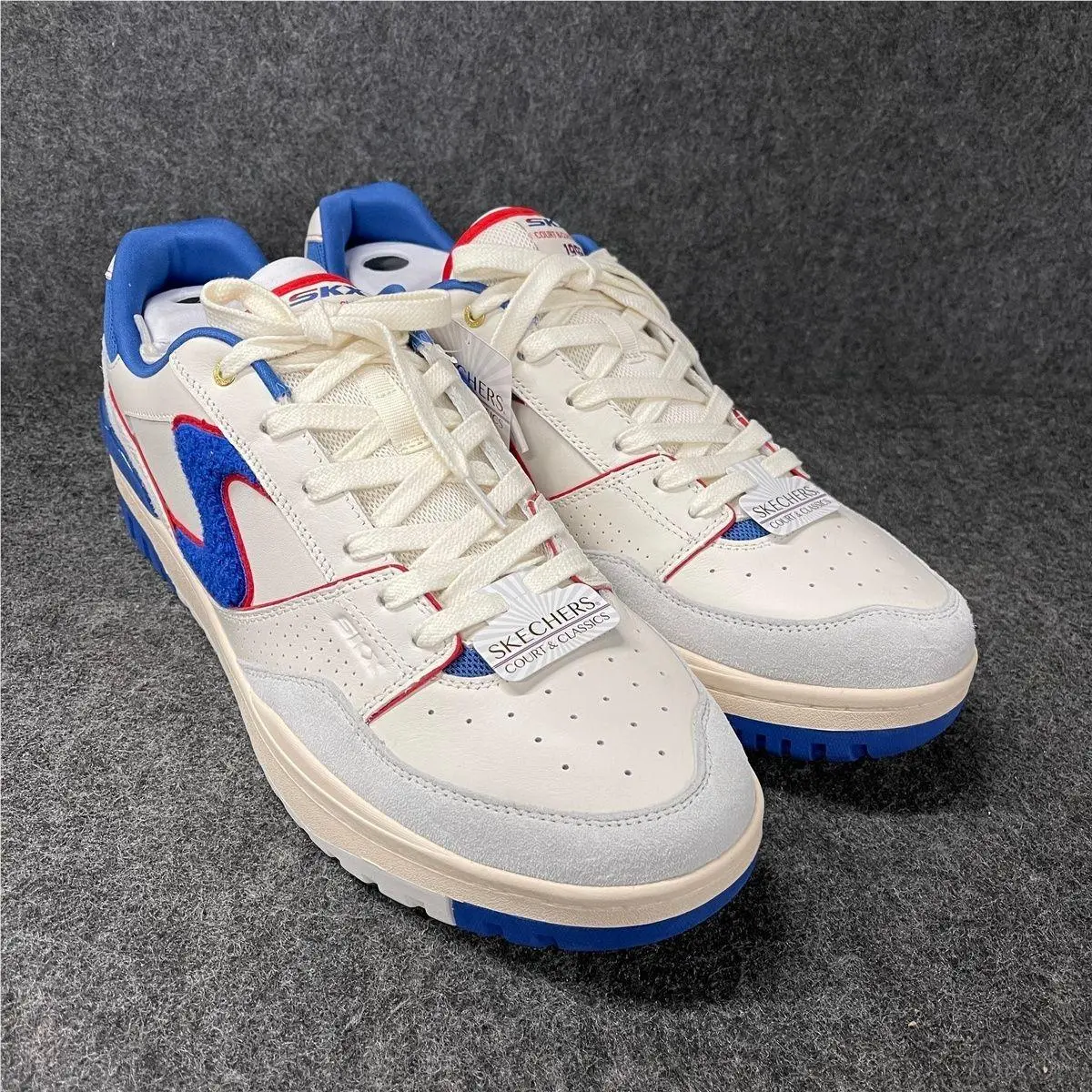 Skechers S-1992 Lace-up Sneaker Men`s Size US 14 White/blue/red