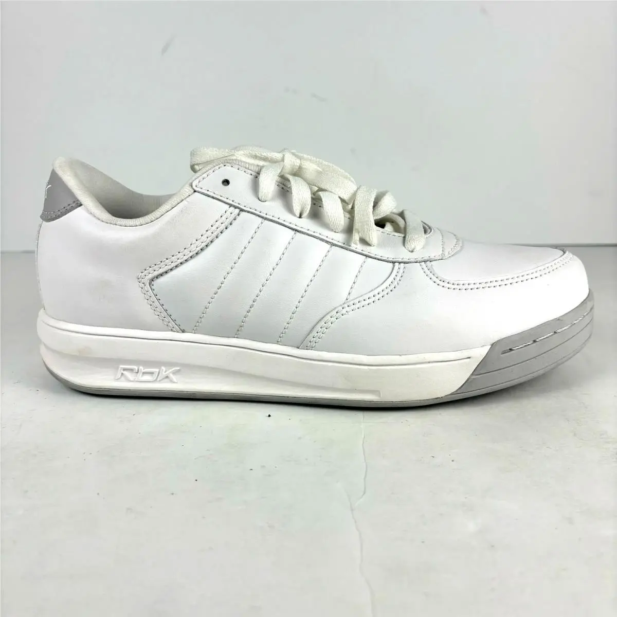 Vintage Reebok Lottery II White Leather Sneakers Women`s 7 Deadstock OG Box