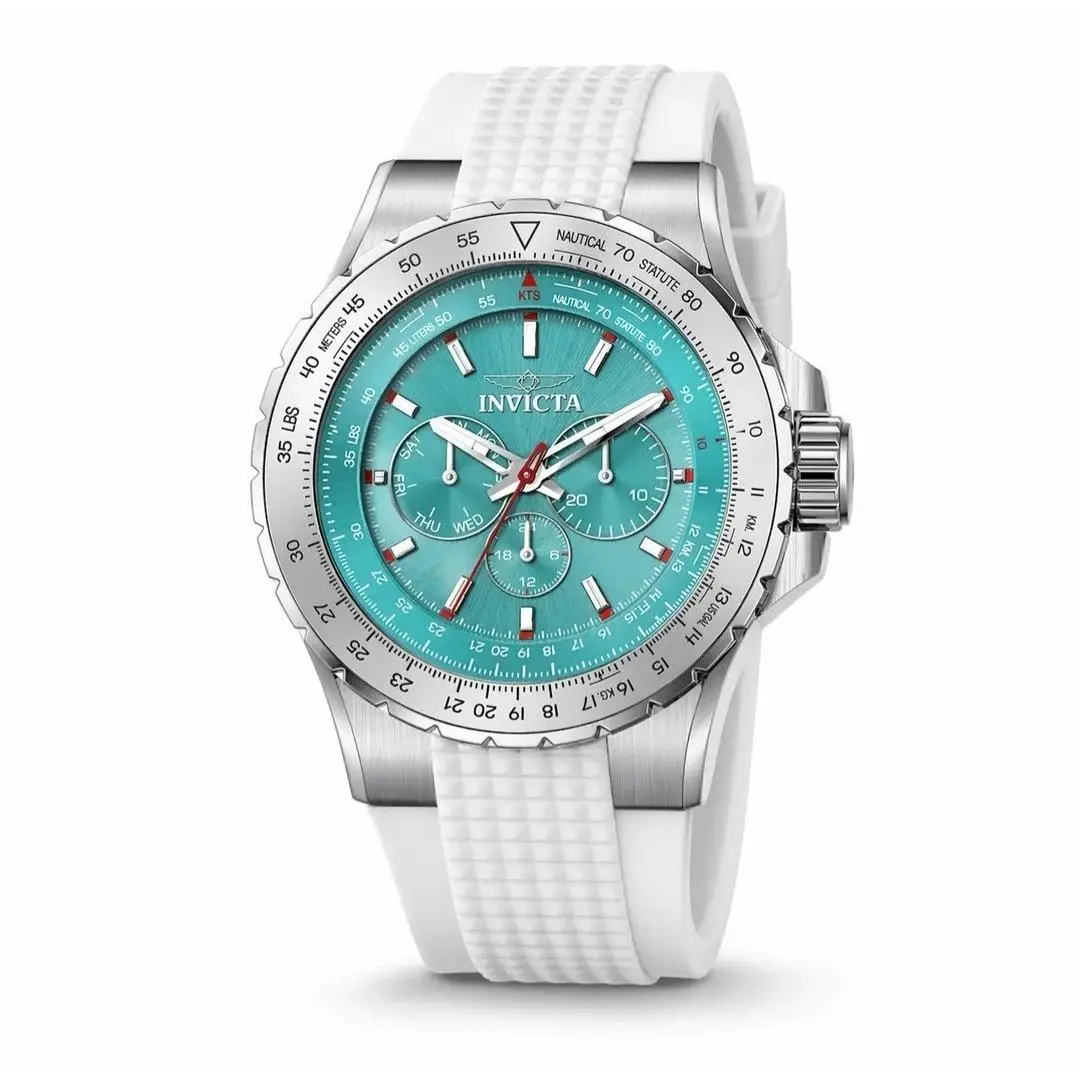Invicta Aviator Skyshock Men`s Watch - 50mm White Silicone Band Model 50960