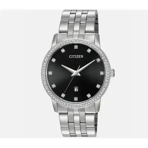 Men`s Quartz Stainless Steel Diamond Watch by Citizen