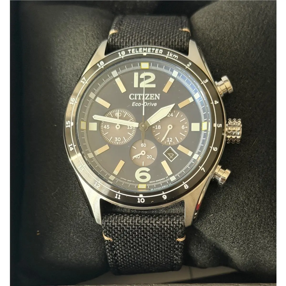 Citizen Men`s Eco-drive Sport Chronograph Casual Watch -CA4654-12M- 43mm