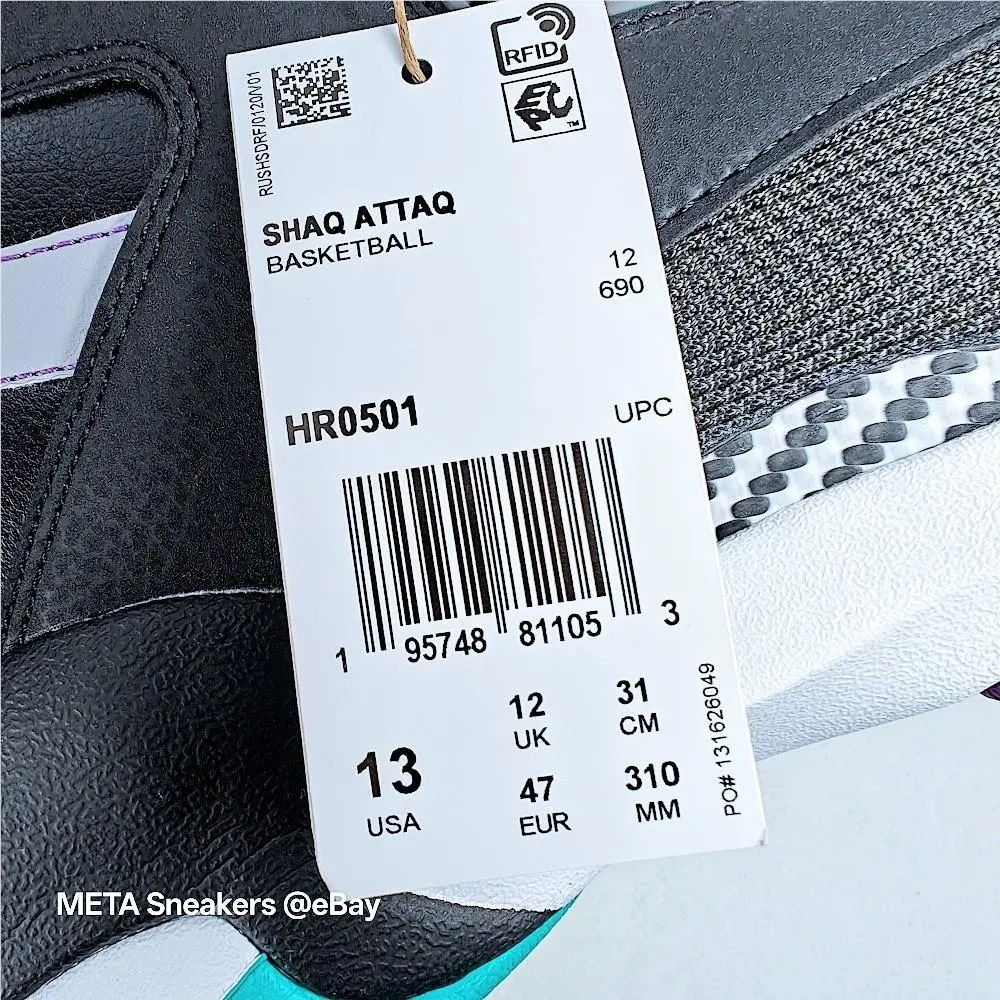 Reebok shoes - Reebok Shaq Attaq - Shaq Attaq - HR0501 - Core Black /Pure Grey/Footwear White 13