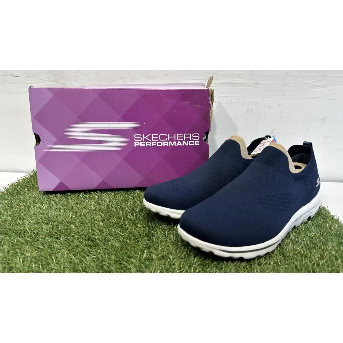 Skechers GO Walk Travel Vegan Washable Slip-on Shoes - Kourt Navy 11
