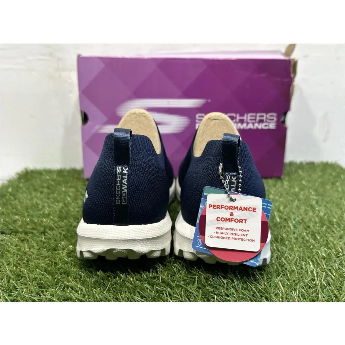 Skechers shoes - GO WALK Travel Vegan Washable Slip-On Shoes - Kourt - Navy 9