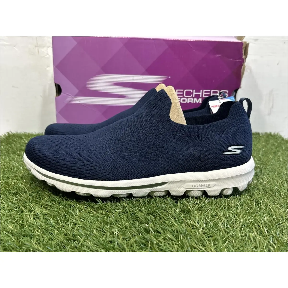 Skechers shoes - GO WALK Travel Vegan Washable Slip-On Shoes - Kourt - Navy 1