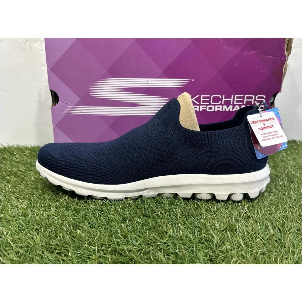 Skechers shoes - GO WALK Travel Vegan Washable Slip-On Shoes - Kourt - Navy 2