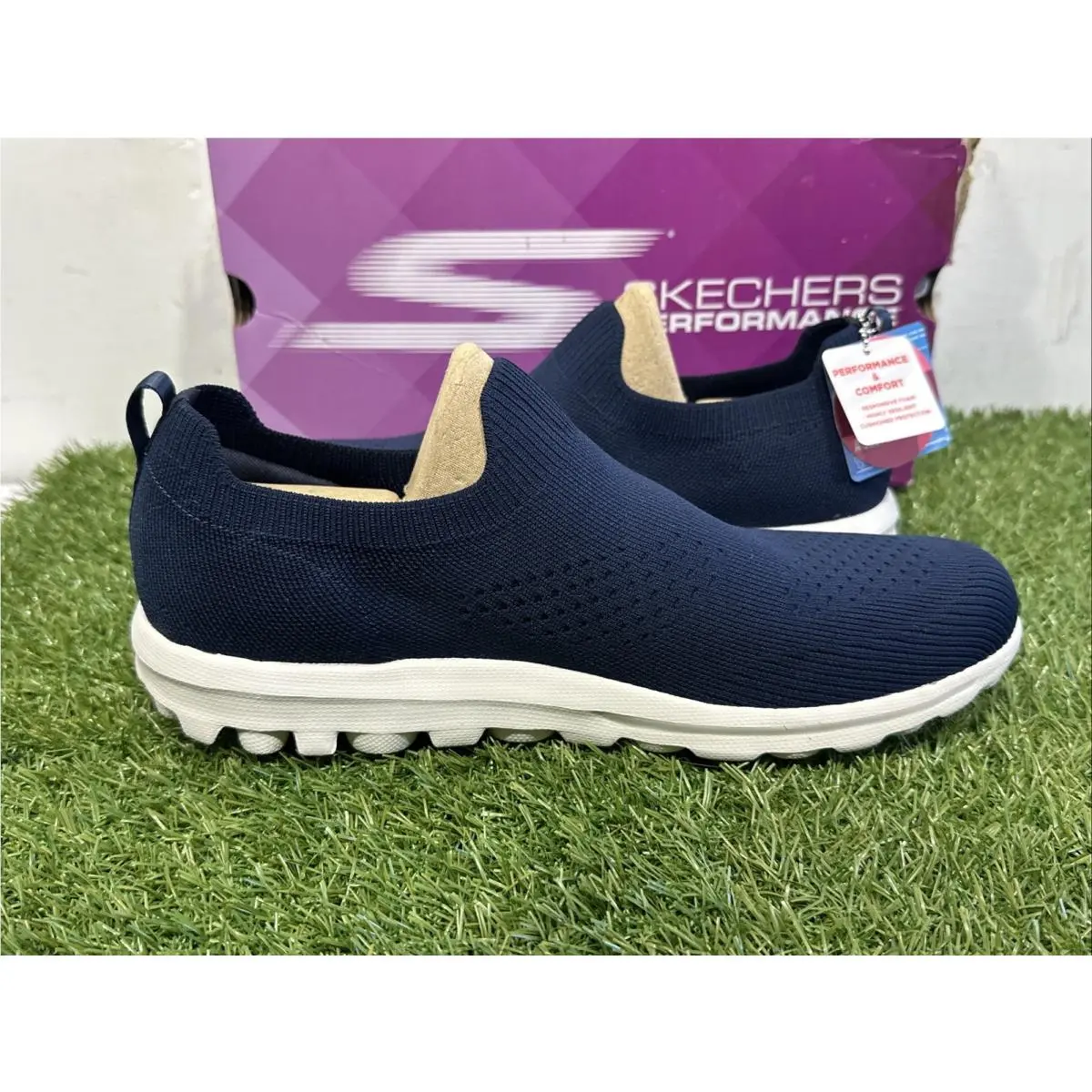Skechers shoes - GO WALK Travel Vegan Washable Slip-On Shoes - Kourt - Navy 3