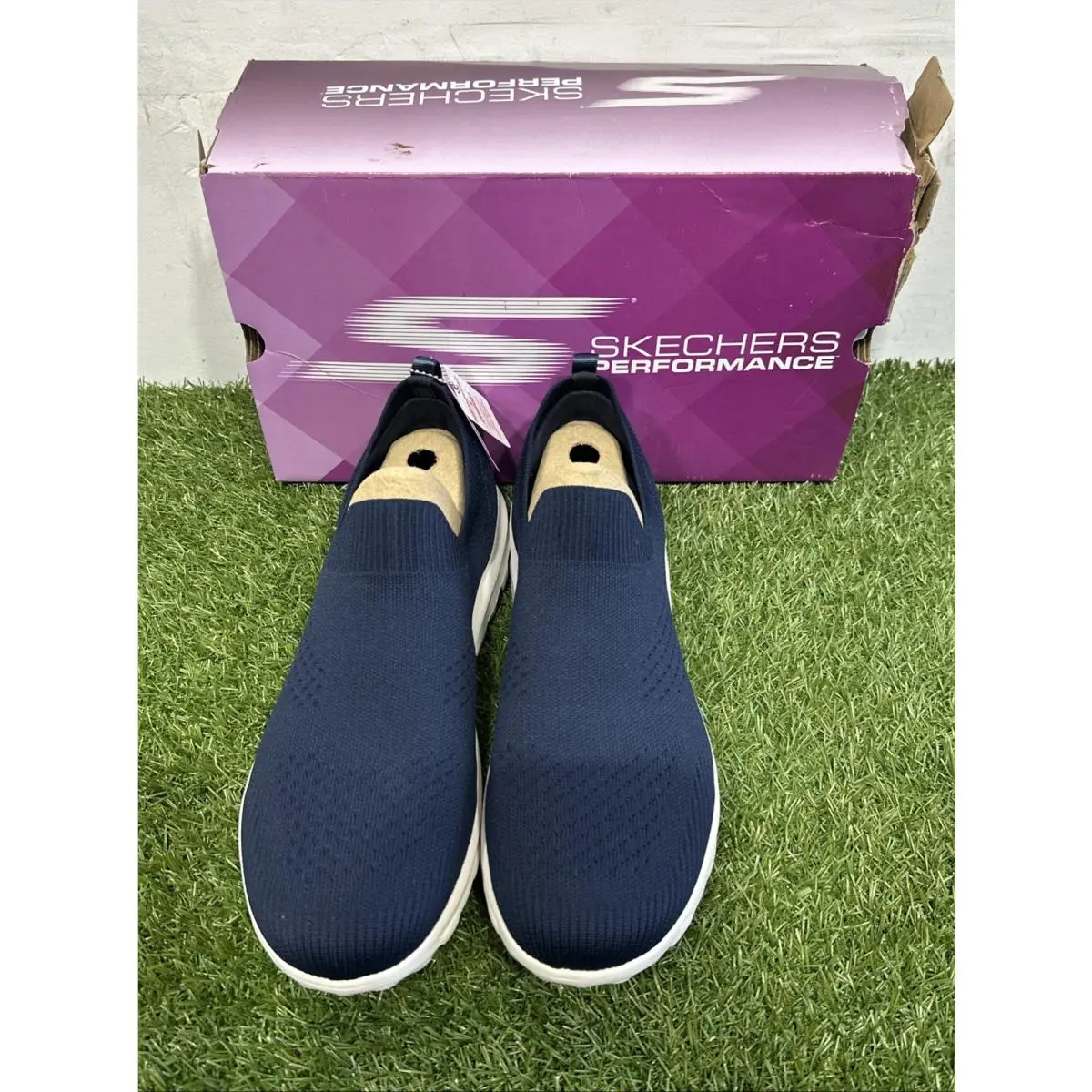 Skechers shoes - GO WALK Travel Vegan Washable Slip-On Shoes - Kourt - Navy 5