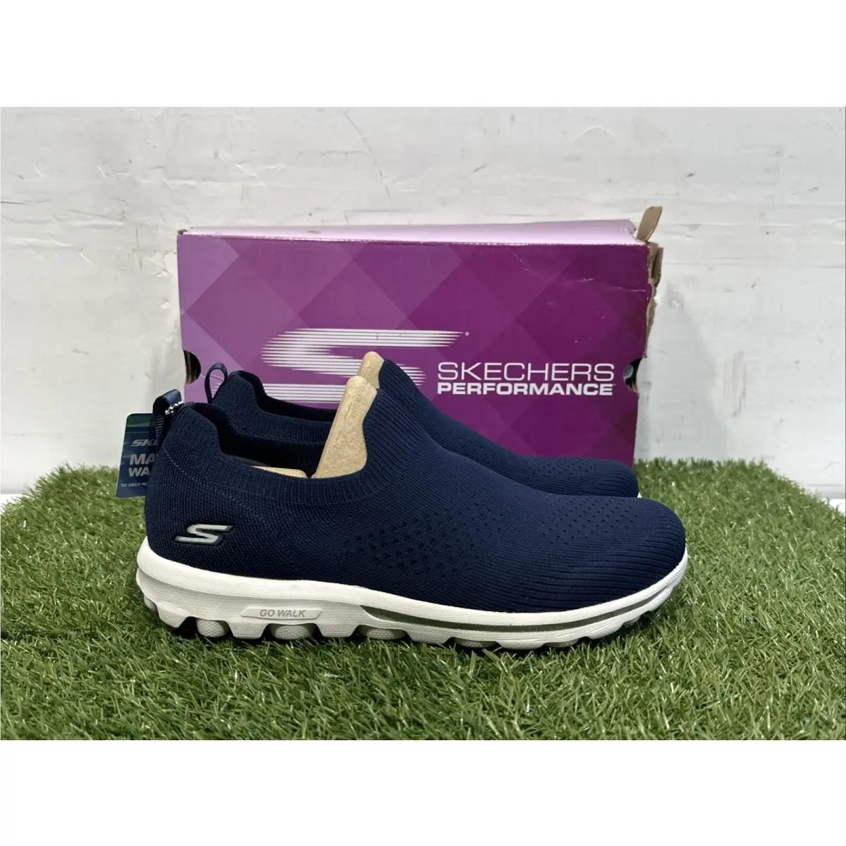 Skechers shoes - GO WALK Travel Vegan Washable Slip-On Shoes - Kourt - Navy 6