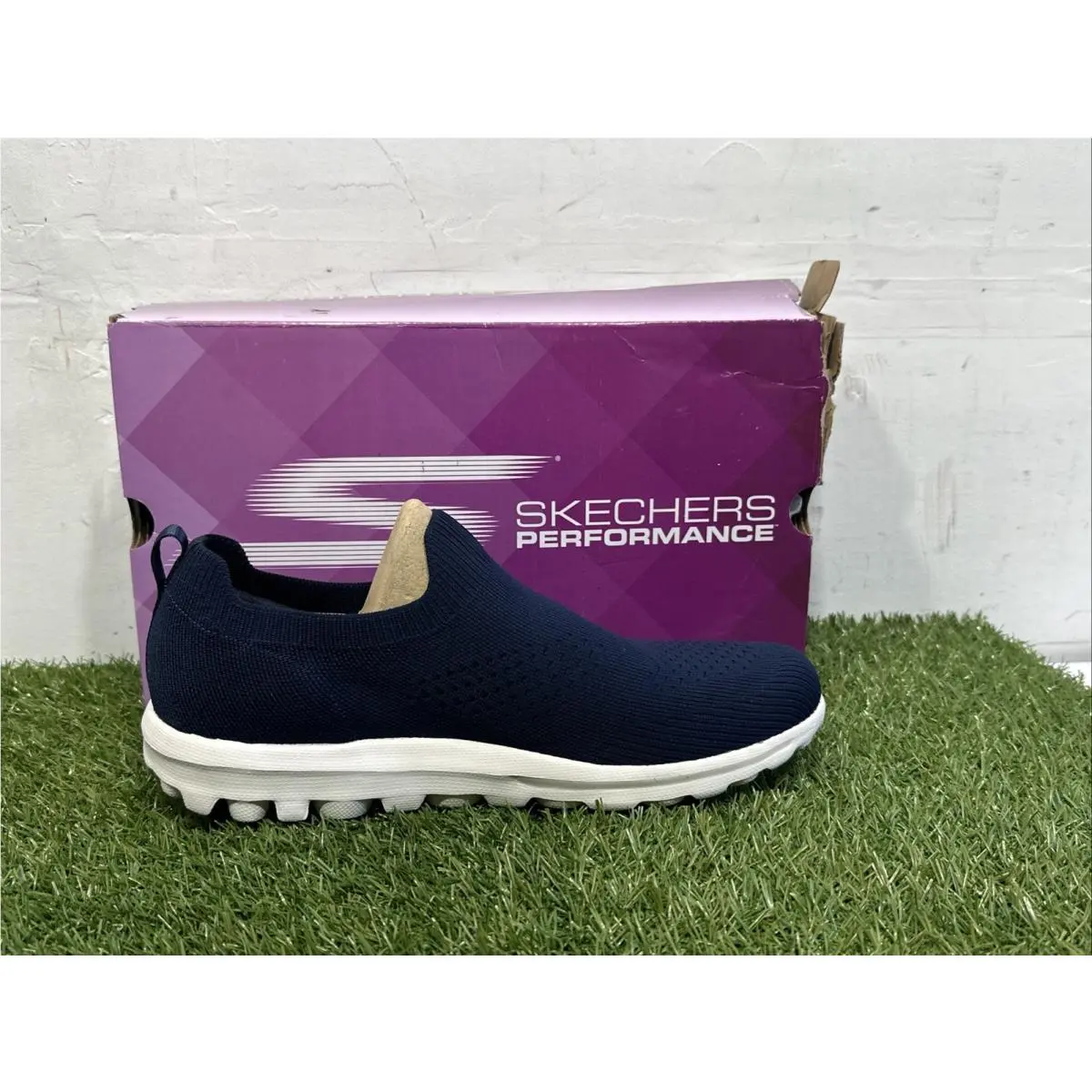 Skechers shoes - GO WALK Travel Vegan Washable Slip-On Shoes - Kourt - Navy 7