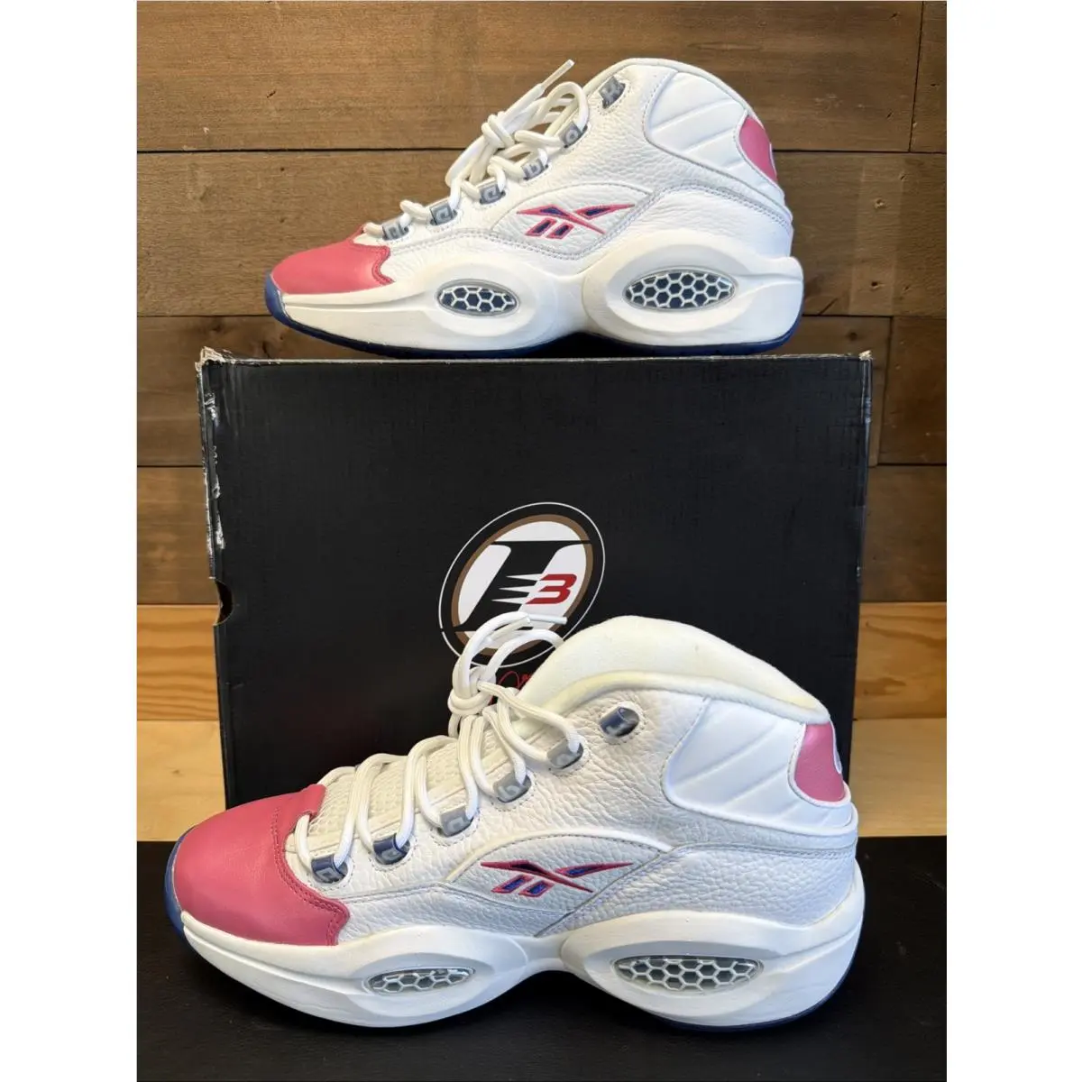 Reebok Men`s Question Mid Eric Emanuel Pink Toe FX7441 SZ 10