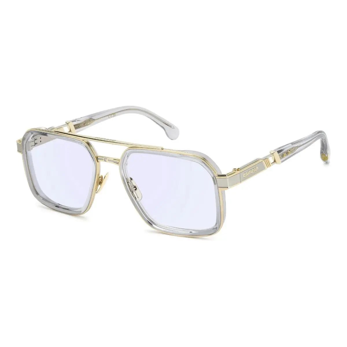 Carrera Titanion 02 KB7 Grey Clear Gold Optical Frame SZ 57-21-145 Made IN Italy