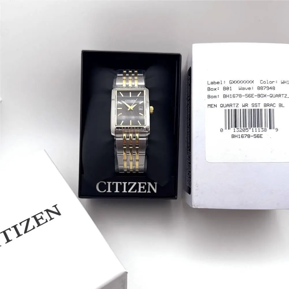 BH1678-56E Rectangular Two-tone Stainless Steel Watch by Citizen