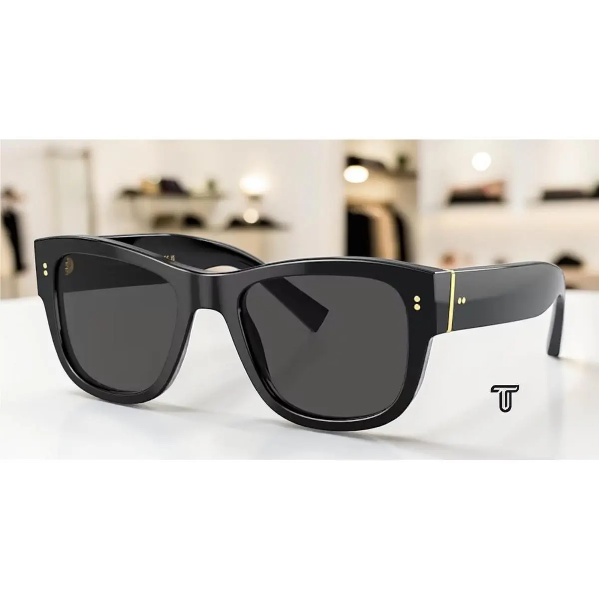 Dolce Gabbana DG4338 501 87 Black Grey 52 mm Men`s Sunglasses
