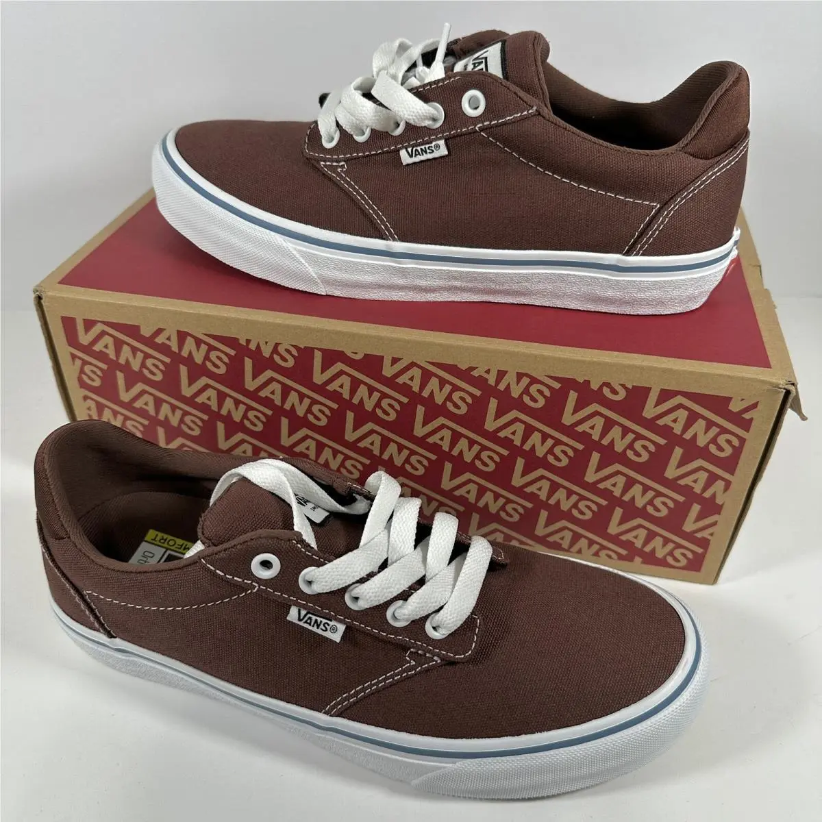 Vans Mens Atwood Deluxe Canvas Root Beer Brown Sneakers Size 9 / 42 EU