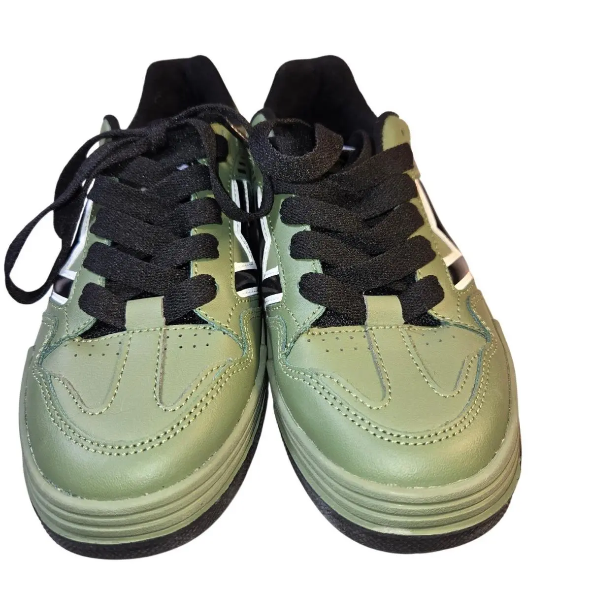 Vans Uplift Skate Shoes Olive Green Black White Sample Mens 5.5 Womens 7